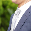 【西陣織】Nekado プリーツタイ ヘリンボーン グレー