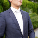 【西陣織】Nekado プリーツタイ ヘリンボーン ホワイト