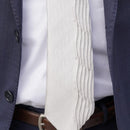 【西陣織】Nekado プリーツタイ ヘリンボーン ホワイト
