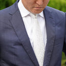 【西陣織】Nekado プリーツタイ 水玉 ホワイト