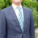 【西陣織】Nekado プリーツタイ マルチストライプ グリーン