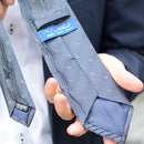 【西陣織】Nekado プリーツタイ 波 グレー