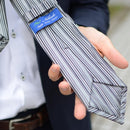 【西陣織】Nekado プリーツタイ 縦スト グレー