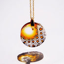 【ペンダント】狐月 -kogetu-｜切子