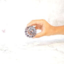 【ぐい呑】凛然 -rin zen- (紫)｜切子