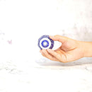 【ぐい呑】菊七宝 -kiku shippo- (青)｜切子