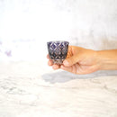 【ぐい呑】菊七宝 -kiku shippo- (紫)｜切子