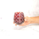 【グラス】ienomi 菊七宝 -kiku shippo- (赤)｜切子