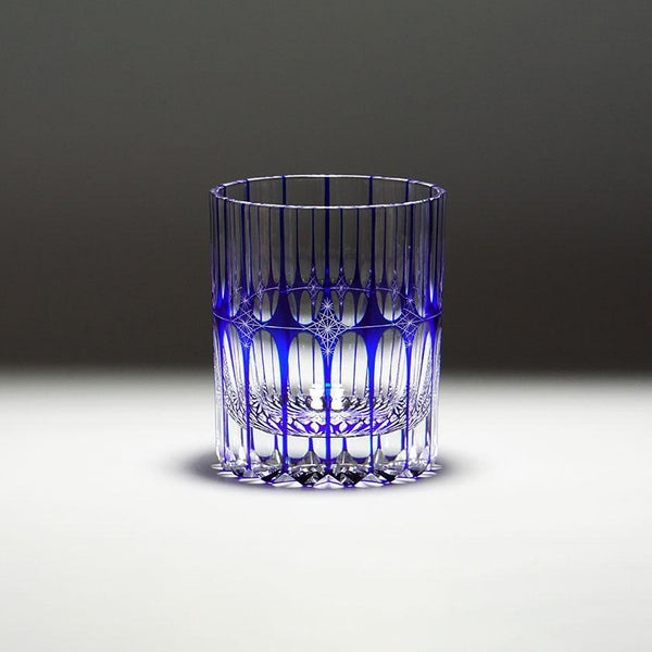 【ロックグラス】凛然 ‐rin zen- (青)｜切子