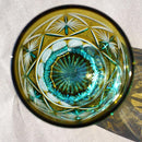 【グラス】冷酒グラス 銀湾の花-ginwan no hana- イエロースカイブルー | 切子