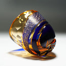 【グラス】冷酒グラス 泡影-hou ei- 瑠璃オレンジ | 切子