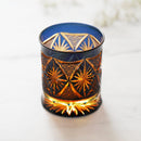 【ロックグラス】銀湾の花-ginwan no hana- 瑠璃オレンジ | 切子