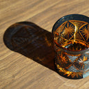 【ロックグラス】銀湾の花-ginwan no hana- 瑠璃オレンジ | 切子