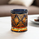 【ロックグラス】銀湾の花-ginwan no hana- 瑠璃オレンジ | 切子