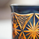 【ロックグラス】銀湾の花-ginwan no hana- 瑠璃オレンジ | 切子