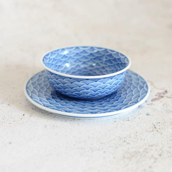 【盃】台付 平戸青海波 | 三川内焼 | 平戸松山窯