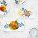 【お皿5枚セット】角平皿 (5柄) 葉唐草 | 三川内焼 | 平戸松山窯