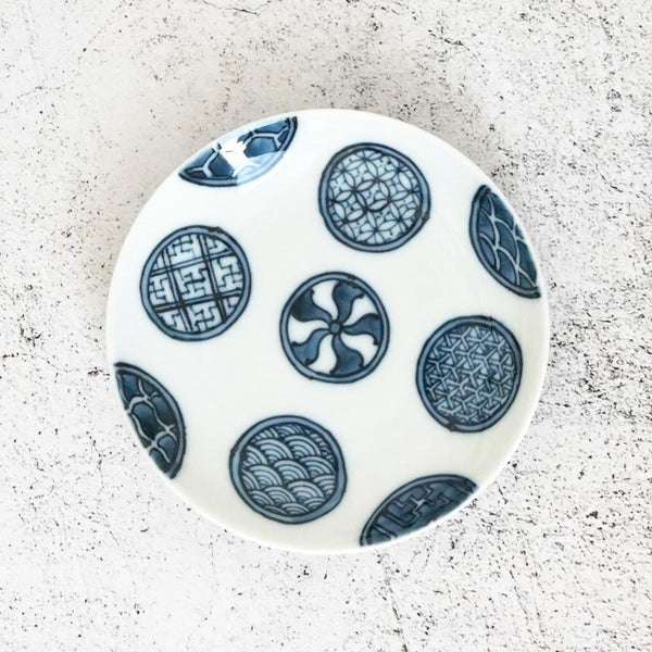 【お皿】丸平小皿 丸紋地紋 | 三川内焼 | 平戸松山窯