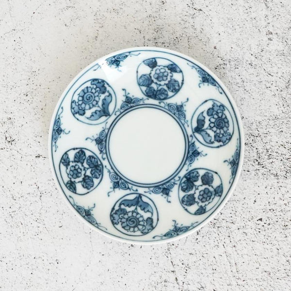 【お皿】丸平小皿 丸紋花絵 | 三川内焼 | 平戸松山窯