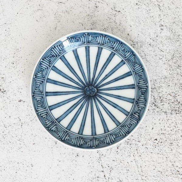 【お皿】丸平小皿 十草雷紋 | 三川内焼 | 平戸松山窯