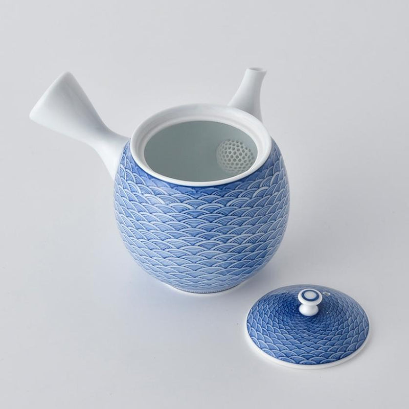 【茶器セット】急須&そり仙茶 (2ヶ) 平戸青海波 | 三川内焼 | 平戸松山窯