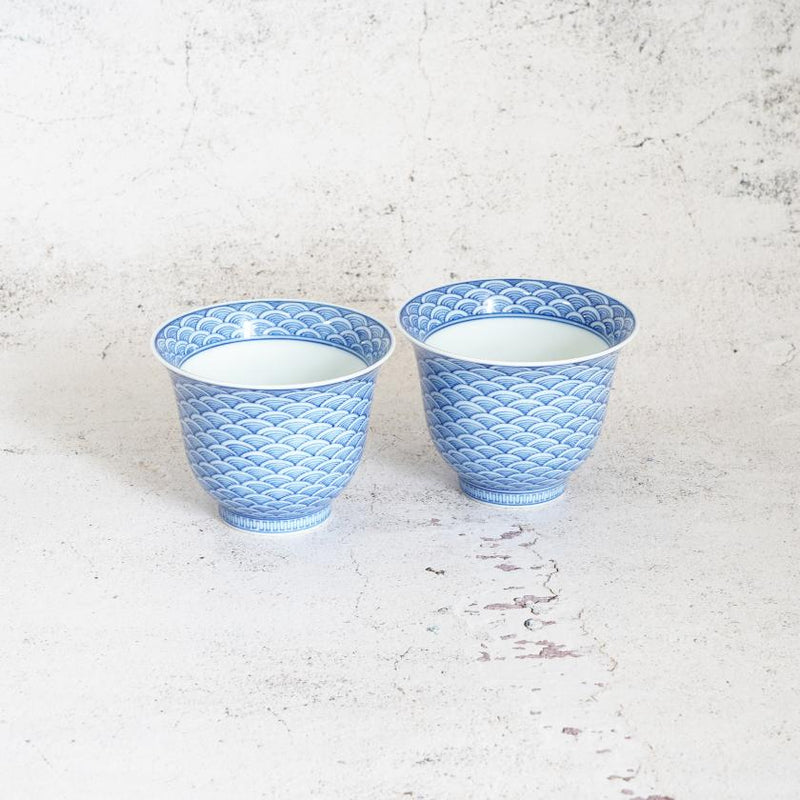 【茶器セット】急須&そり仙茶 (2ヶ) 平戸青海波 | 三川内焼 | 平戸松山窯