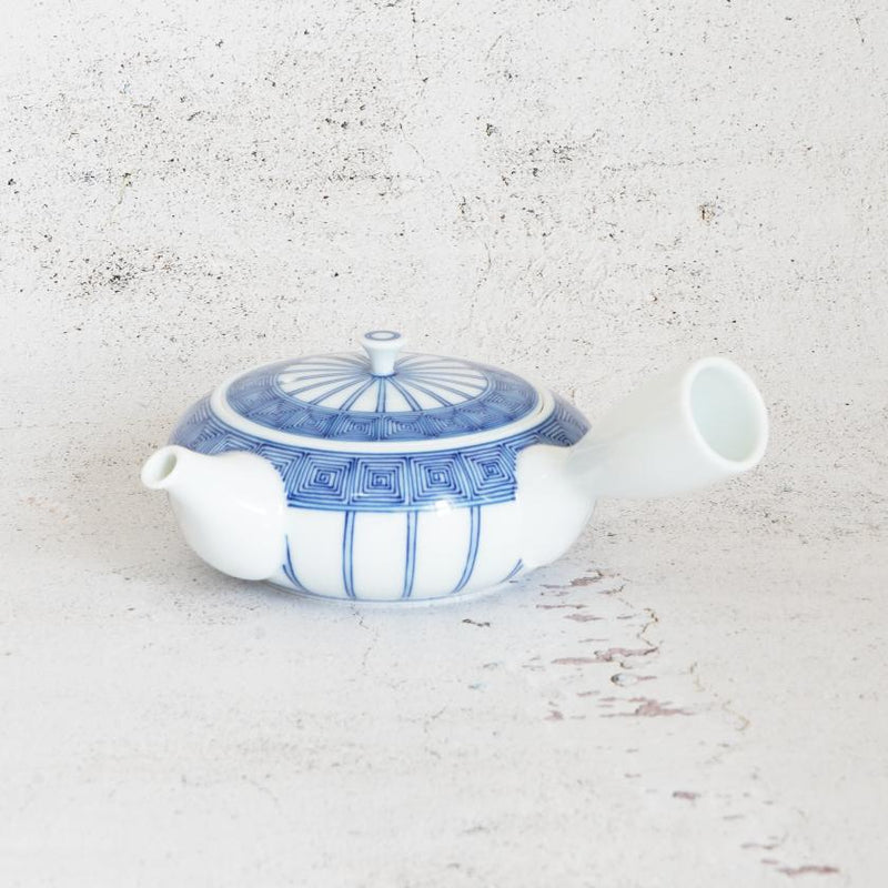 【茶器セット】平急須&さまし&丸平仙茶 平戸十草雷紋 | 三川内焼 | 平戸松山窯