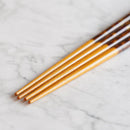 【夫婦箸】 ペア 月灯り・紅月 箸置付 (22.5cm) | 筆描き