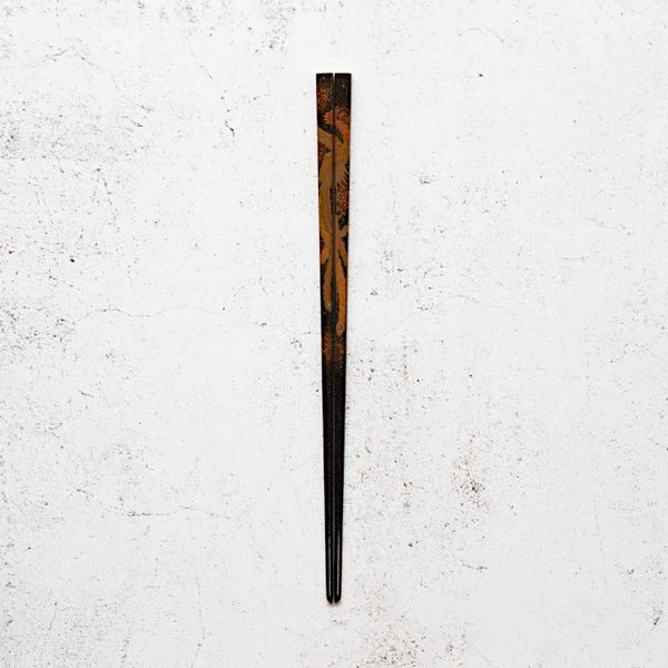 【輪島塗箸】橋本幸作漆器店 本堅地輪島塗箸 翔天 鳳凰 (1膳, 名入れ可)