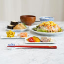 【輪島うるし箸 】橋本幸作漆器店 手描き蒔絵箸 梅 朱 (1膳, 名入れ可)