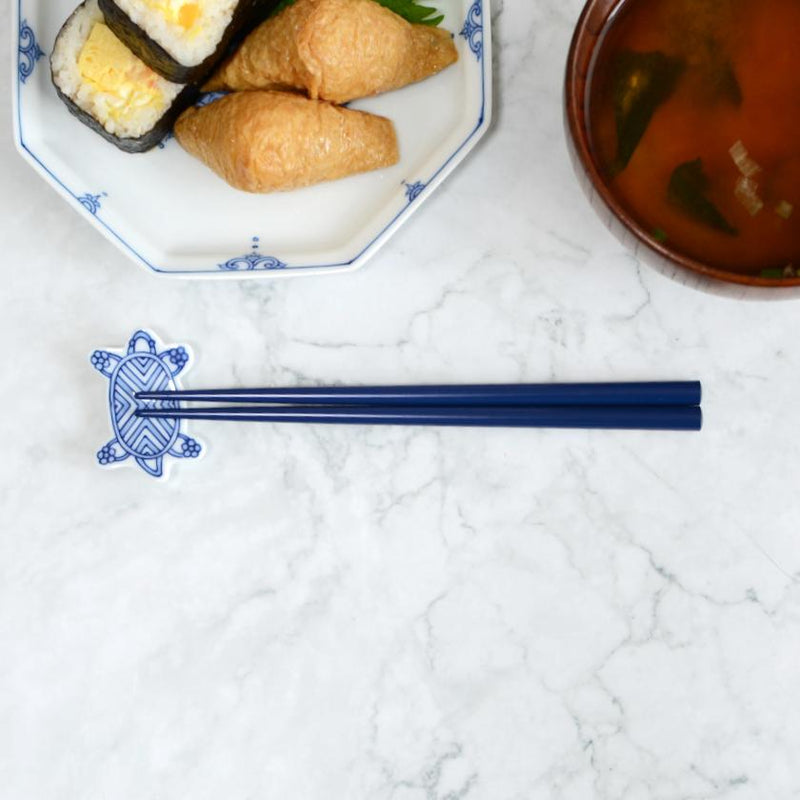 【輪島うるし箸 】橋本幸作漆器店 干支 こども箸 へび 藍 (1膳, 名入れ可)