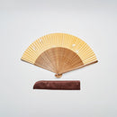 【扇子】女持 (6.5寸) 大短地オレンジうさぎ (扇子袋付) | 名古屋扇子 | 末廣堂