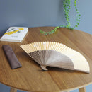 【扇子】女持 (6.5寸) 大短地オレンジうさぎ (扇子袋付) | 名古屋扇子 | 末廣堂