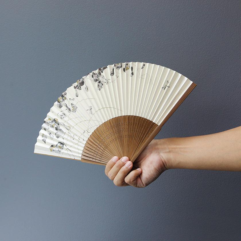 扇子｜男持 (7.5寸) 中短地瓢箪にとんぼ (扇子袋付) | 名古屋扇子