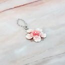 【アクセサリー】ベビーピンク (バレッタ、ブローチ、ピアス、バッグチャーム 4点セット ) | つまみ細工