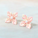 【アクセサリー】ウィローウッド柄 (ブローチ、ヘアクリップ、リング、ピアス 4点セット ) | つまみ細工