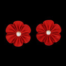 【ピアス】クロースフラワー 掻練 (かいねり) | つまみ細工