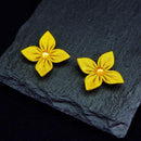 【ピアス】クロースフラワーピアス 3点セット （アースカラー 3色） | つまみ細工 | eつまみ