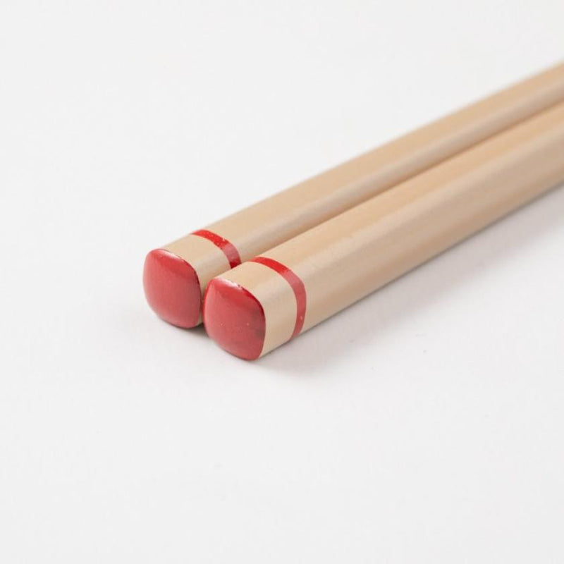 【漆 十八膳塗】十八膳 箸 こま 朱 (1膳)