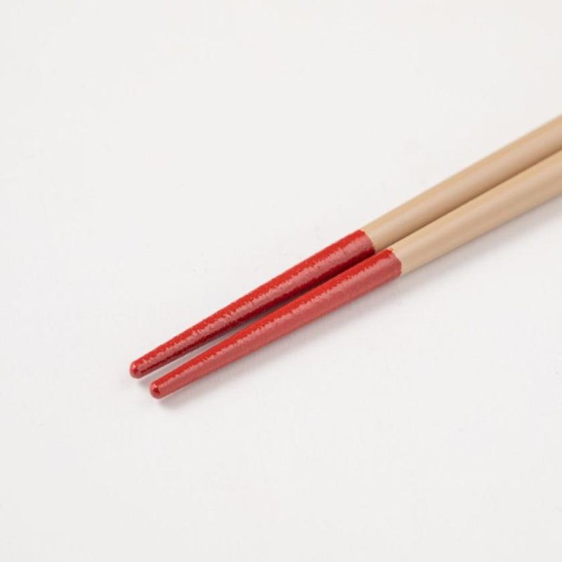 【漆 十八膳塗】十八膳 箸 こま 朱 (1膳)