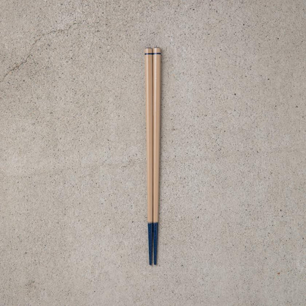 【漆 十八膳塗】十八膳 箸 こま 青 (1膳)