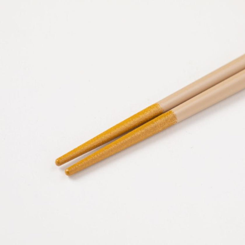 【漆 十八膳塗】十八膳 箸 こま 黄 (1膳)