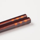 【漆 溜塗】十八膳 箸 だん 六段金 (1膳)