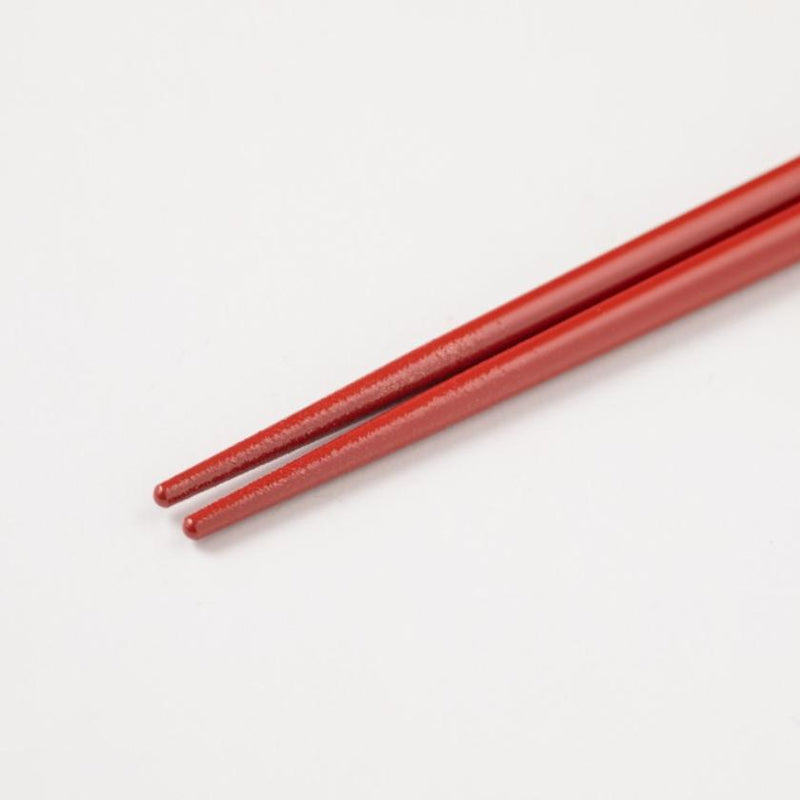 【漆 拭き漆 真塗】十八膳 箸 凛 あかがね・朱 (1膳)