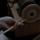 【漆 十八膳塗】十八膳 箸 こま 朱 (1膳)