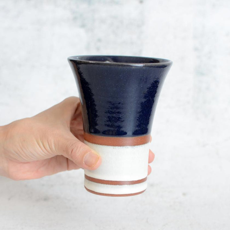 【フリーカップ】藍‐indigo- (白) | 大谷焼 | 大西陶器