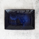 【皿】角プレート (M) 藍-indigo- | 大谷焼 | 大西陶器