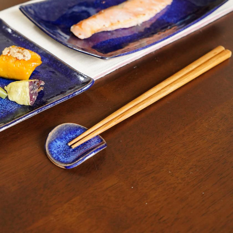 【箸置き】藍-indigo- 丸 (2ヶ) | 大谷焼 | 大西陶器