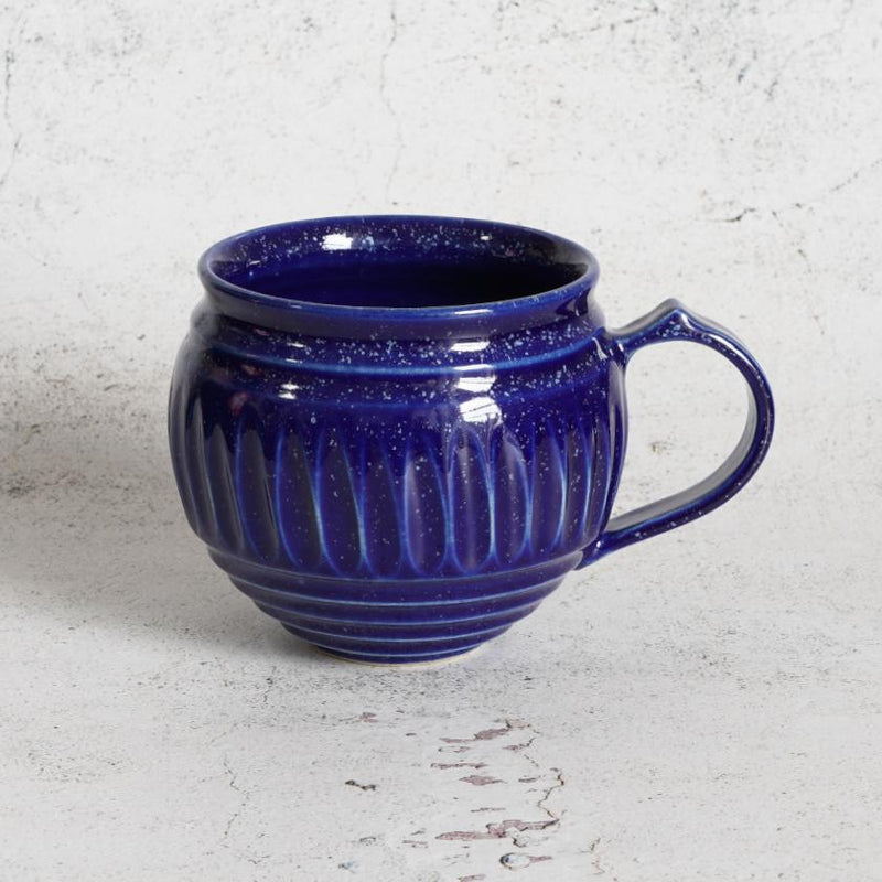 【マグカップ】2点セット (瑠璃釉、藍マット) | 大谷焼 | OTANIYAKI tamura 1784