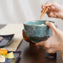 【大谷焼】梅里窯 令和茶碗 (白唐津, 碧緑唐津)